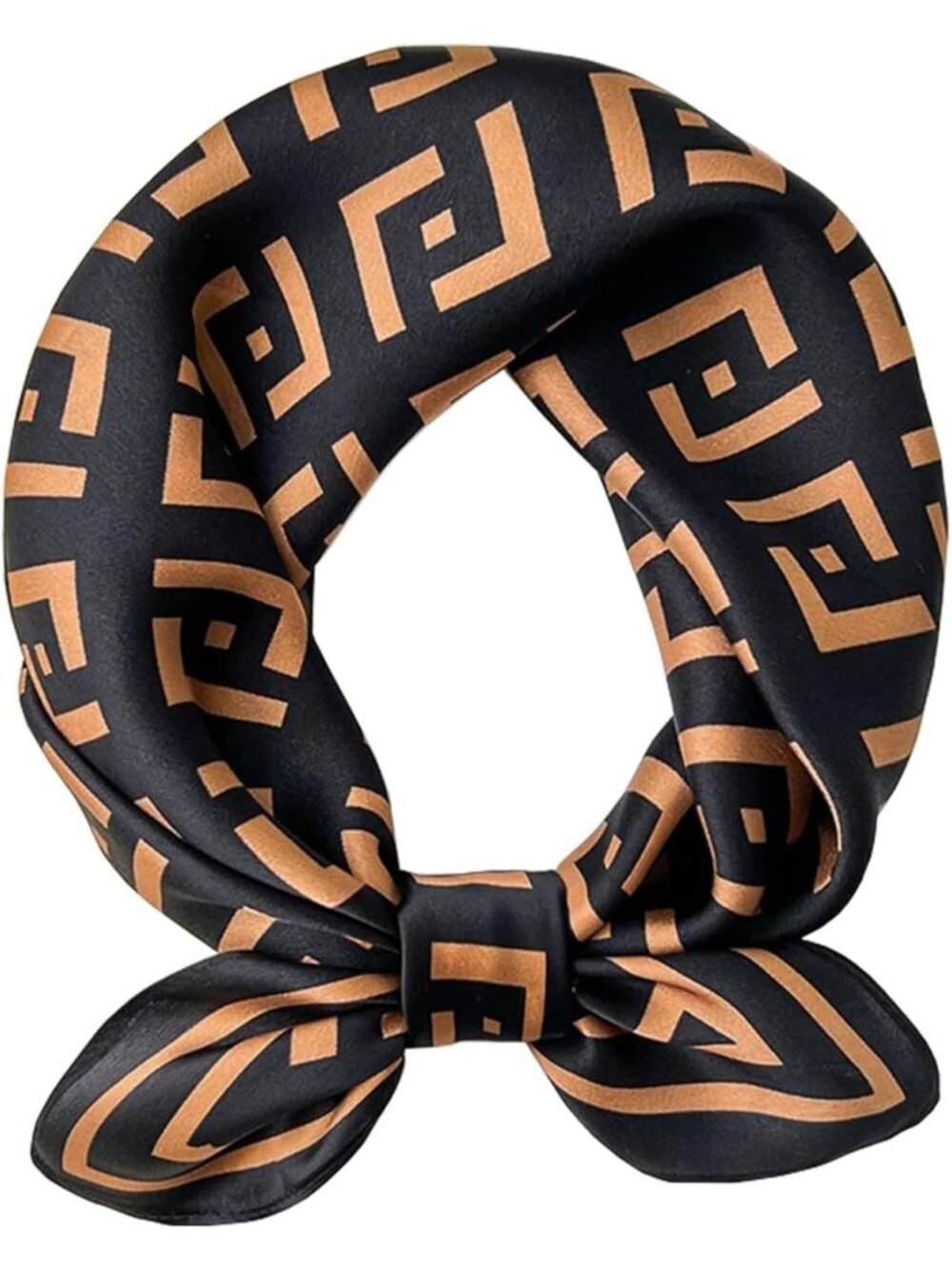 100% Silk Square Scarf for Hair - 25.6" Stylish Neckerchief & Headscarf for All